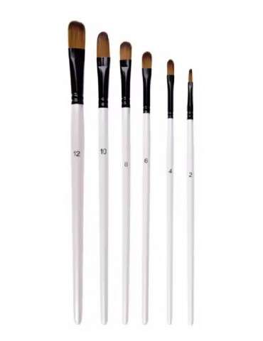 Set De 6 Pinceaux usés bombés