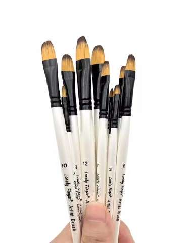 Set de 3 Pinceaux Usés Bombés N°2-4-6