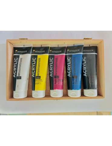 Coffret Acrylique Couleurs Primaires – Kit Essentiel Artiste